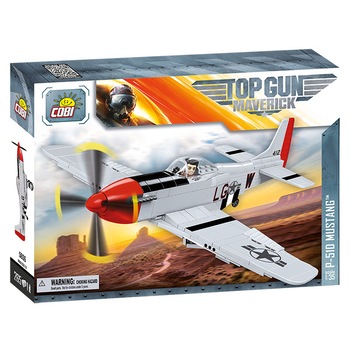 Set de constructie Cobi, TOP GUN Mustang P-51D scale 1:35, 265 piese Set de constructie Cobi, TOP GUN Mustang P-51D scale 1:35, 265 piese