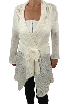 Cardigan dama Lilla,alb,S-M Cardigan dama Lilla,alb,S-M