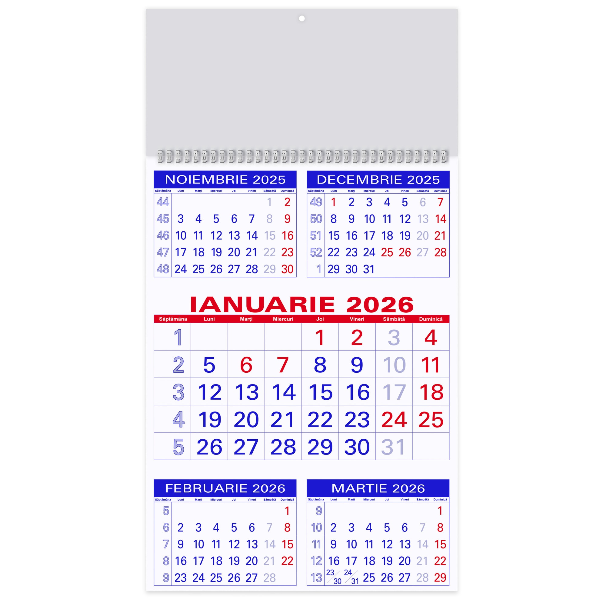 Calendar 2026, 30x42 cm 5 luni/fila, 12 file - eMAG.ro