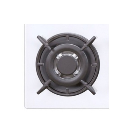 Plita gaz incorporabila Studio Casa Crystal White Venezia, Gratare fonta, 4 arzatoare gaz, Wok , Aprindere electrica, Sticla alba