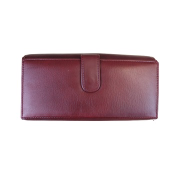 Portofel dama din piele naturala, model cu doua fete, Hassion, A04 Purpleish Red Portofel dama din piele naturala, model cu doua fete, Hassion, A04 Purpleish Red