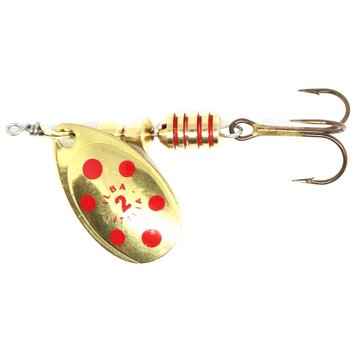 Lingurita rotativa Ilba Tondo marimea 2, 5gr, culoarea Gold/Red