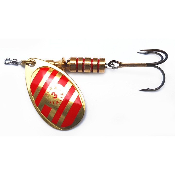 Lingurita rotativa Ilba Tondo marimea 2, 5gr, culoarea Zebra Gold/Red