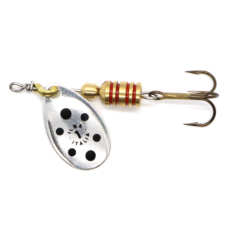 Lingurita rotativa Ilba Tondo marimea 1, 3gr, culoarea Silver/Black