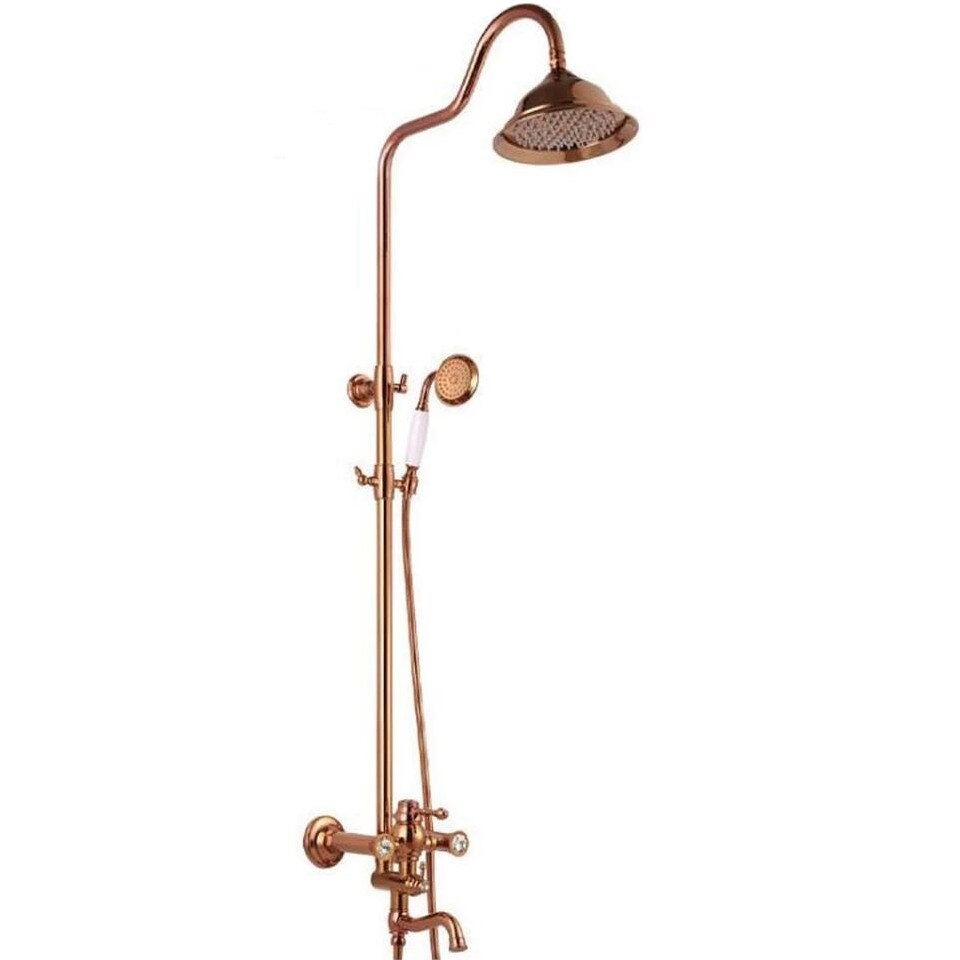 Coloana dus, TRENDY S, trei functii, roz auriu