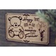 Album foto A5 din lemn, VintageBox, "Ursulet de plus - Happy time", gri