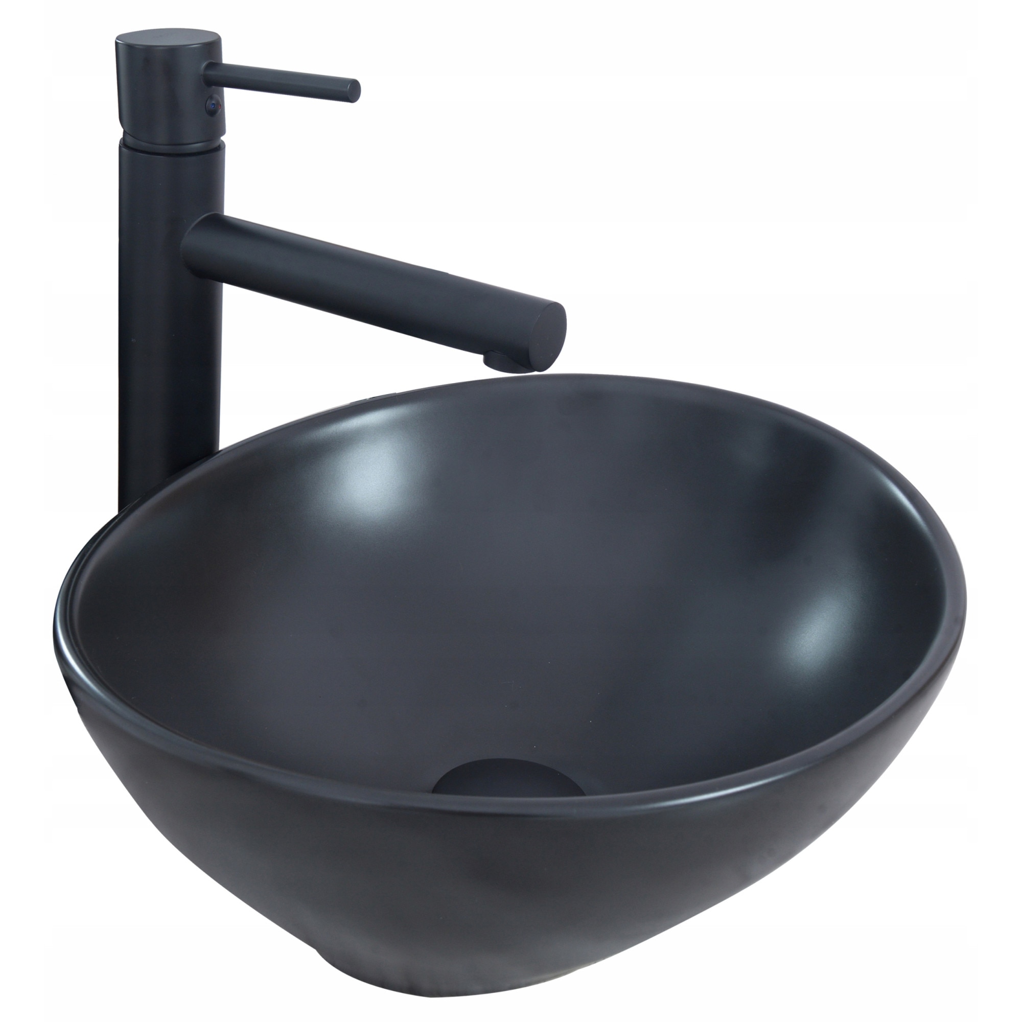 Lavoar blat Sofia, Rea, Ceramica, 410x345x150x110 mm, Negru