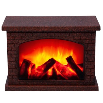 Semineu decorativ tip felinar, pe baterii, model dreptunghilar, Maro, 28 x 12 x 20 cm Semineu decorativ tip felinar, pe baterii, model dreptunghilar, Maro, 28 x 12 x 20 cm