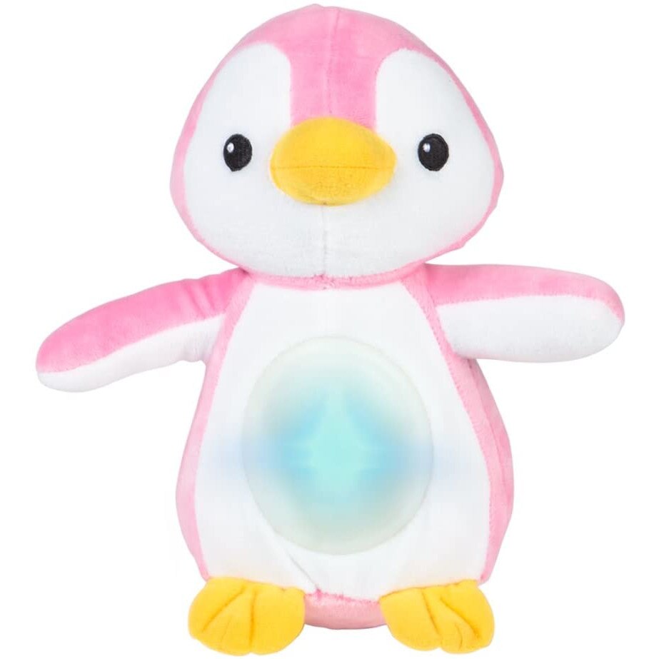 Jucarie de plus Winfun pinguin roz cu muzica si lumini