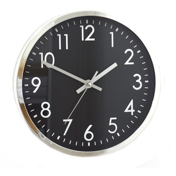 Ceas de perete 30 cm, mecanism silentios, D3271 culoare Negru Ceas de perete 30 cm, mecanism silentios, D3271 culoare Negru