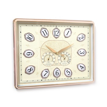 Ceas de perete 49x39 cm, mecanism silentios, D3284 culoare Crem / Rose Gold Ceas de perete 49x39 cm, mecanism silentios, D3284 culoare Crem / Rose Gold