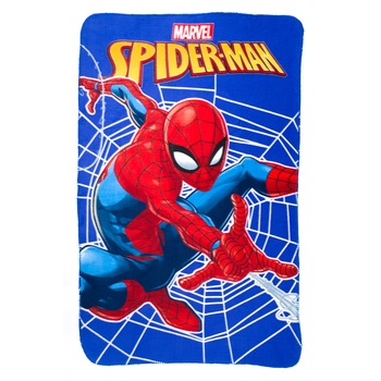 Patura polar Spiderman, 100x150cm, albastru Patura polar Spiderman, 100x150cm, albastru