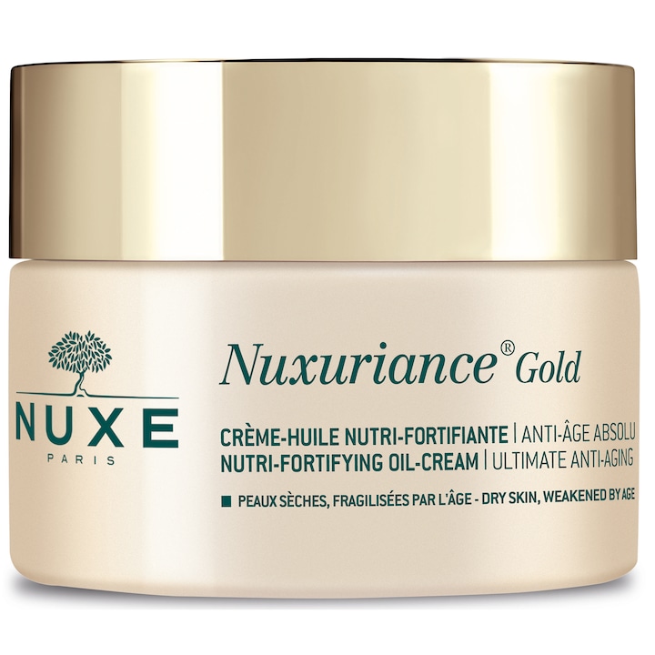 Nuxe Nuxuriance Gold nutri-erősítő nappali olaj-krém-száraz, elvékonyodott bőrre, 50 ml
