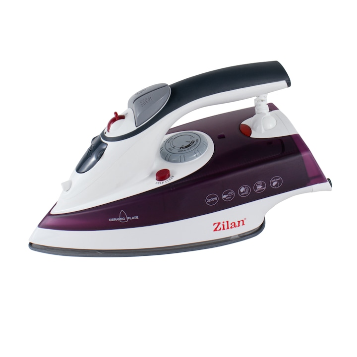 Fier de calcat cu talpa ceramica,putere 2200W, calcare cu aburi, autocuratare / ZLN 8082