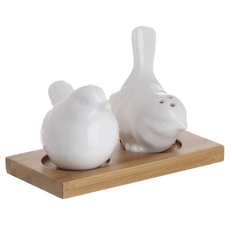 Set 2 solnite portelan, sare si piper