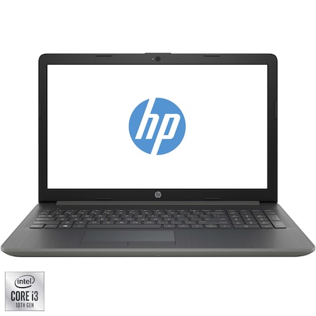 Laptop HP 15-da2048nq cu procesor Intel® Core™ i3-10110U pana la 4.10 GHz, 15.6", Full HD, 4GB, 256GB SSD, Intel® UHD Graphics, Free DOS, Grey