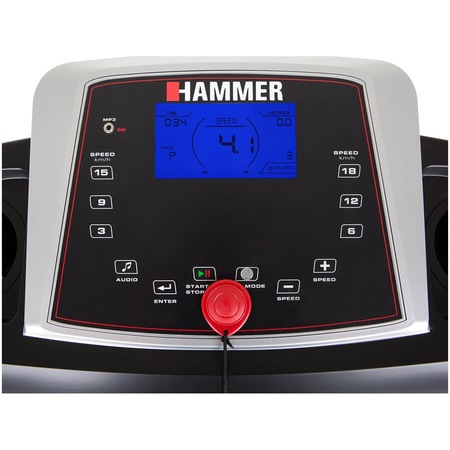 Banda alergare Hammer Race Runner 2000M, motor 2CP continuu / 5CP maxim, 1-20km/h, greutate maxima utilizator 130kg