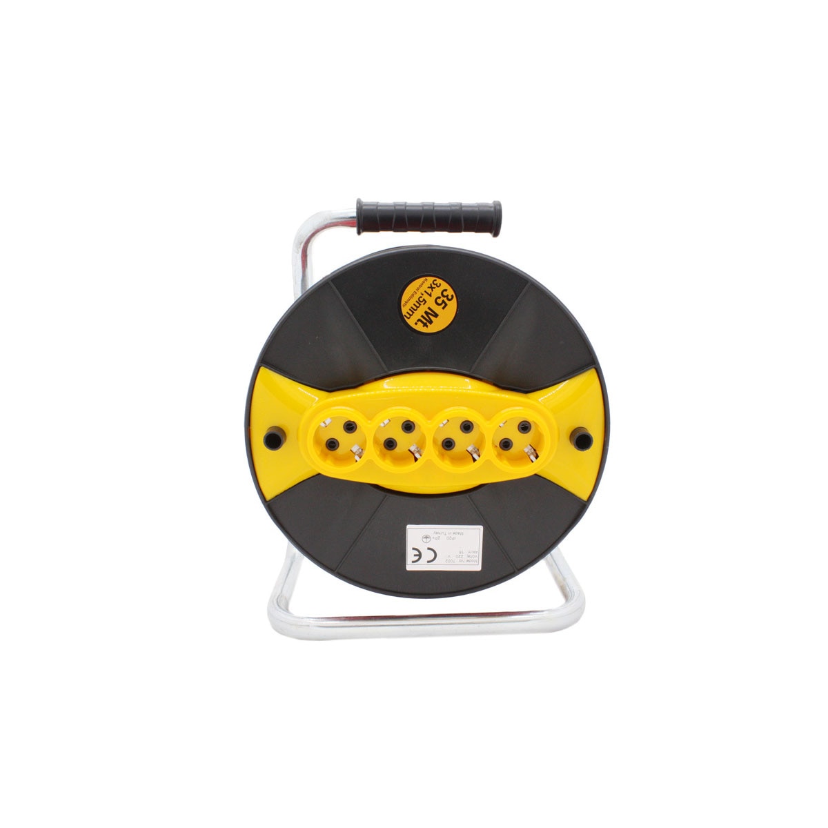 Prelungitor cu tambur Bul-Max, 4 prize, cablu 3x1.5 mm, lungime 35 m