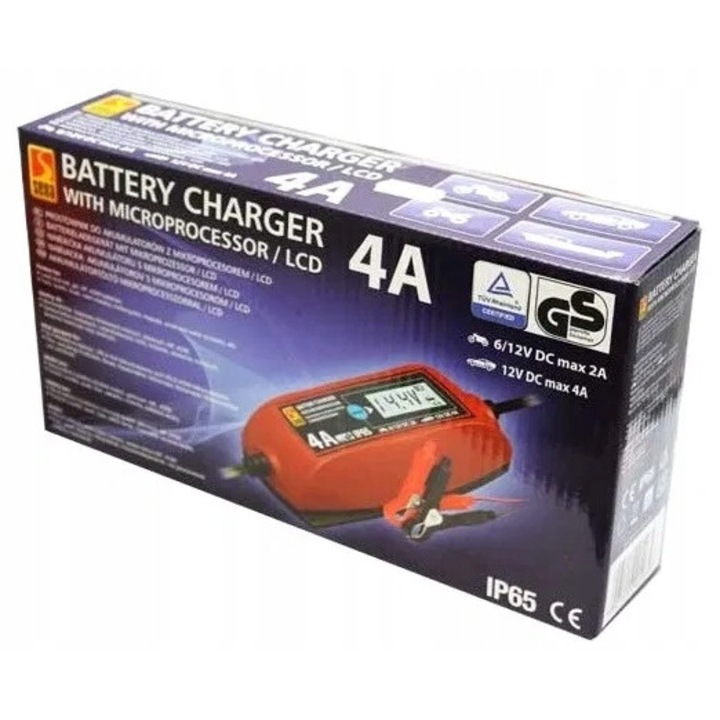 Redresor Incarcator 4A 6V 12V LED MICROPROCESOR 120Ah SENA