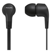 Casti Audio In-Ear Philips, TAE1105BK/00, cu fir, Microfon, Negru
