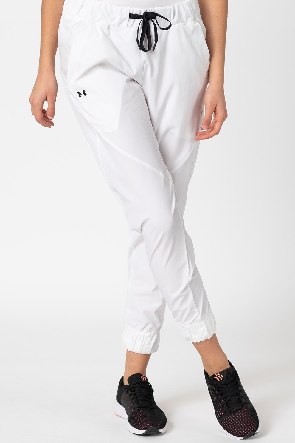 Under Armour, Pantaloni crop impermeabili, pentru fitness Storm, Alb, XL