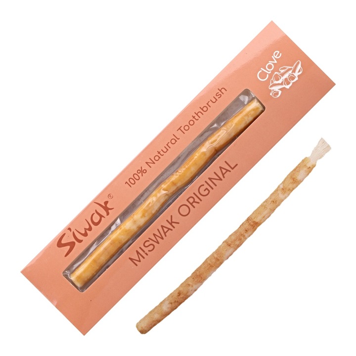 Periuta de dinti naturala, Siwak Miswak Clove pentru albirea dintilor cu aroma de cuisoare