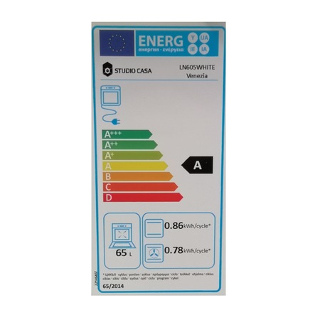 Cuptor electric multifunctional Studio Casa LN 605 White Venezia, Termostat, Programator digital pentru inceputul si sfarsitul coacerii, 8 functii, Alb