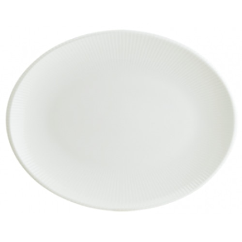 Platou oval portelan BONNA colectia IRIS WHIT 36x28cm
