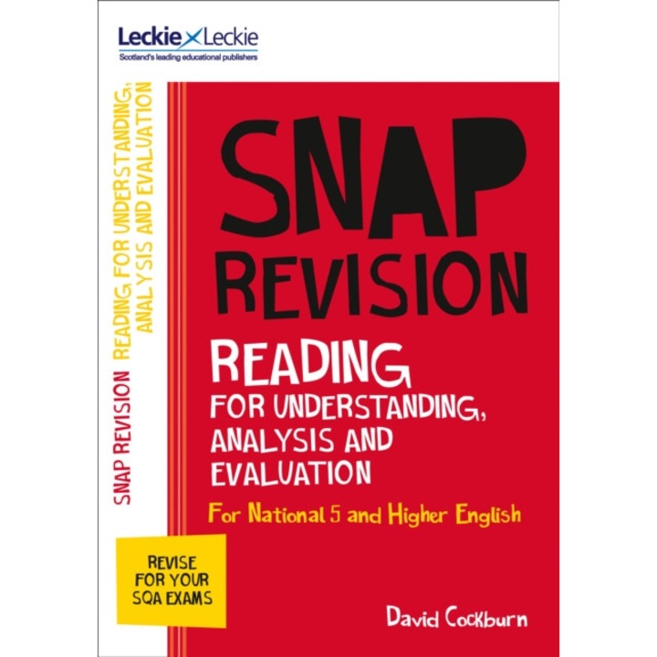 National 5/Higher English Revision: Reading for Understanding, Analysis and Evaluation Revision Guide for the New 2019 Sqa English Exams, Cockburn David