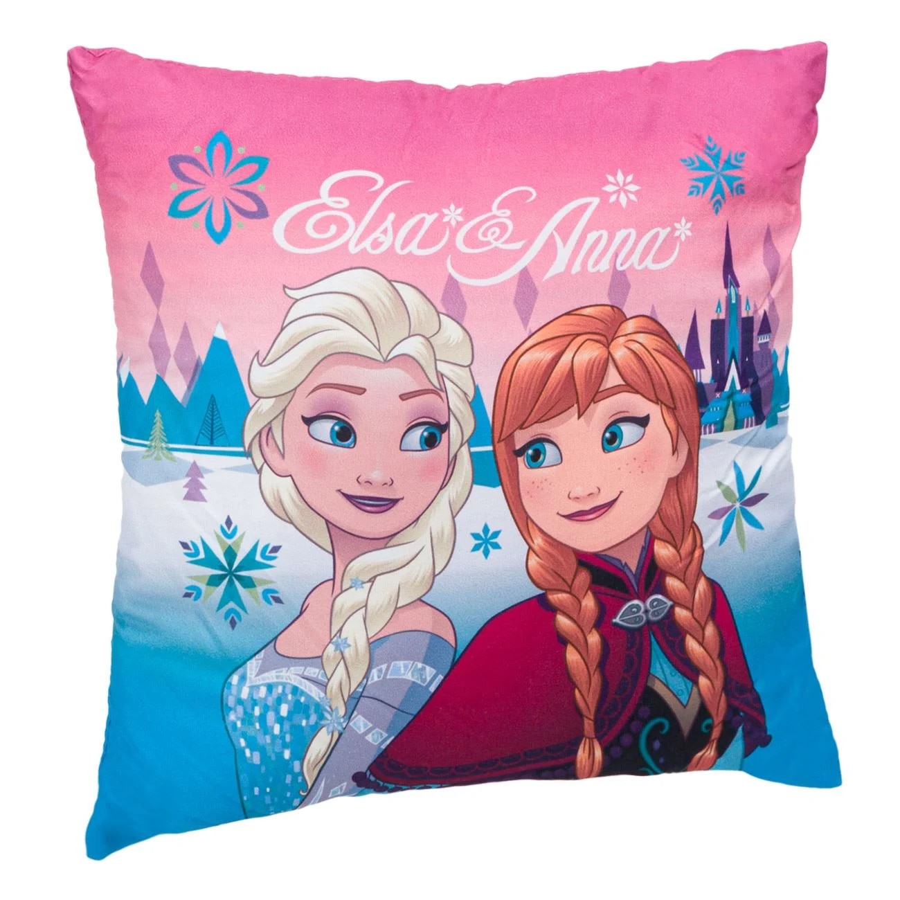 Perna Decorativa Pentru Copii Ana Si Elsa Regatul De Gheata 30x30x8 Cm Multicolor Emag Ro