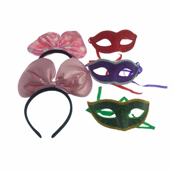 Set Atelier, 2 coronite minnie si 3 masti carnaval, Plastic Set Atelier, 2 coronite minnie si 3 masti carnaval, Plastic