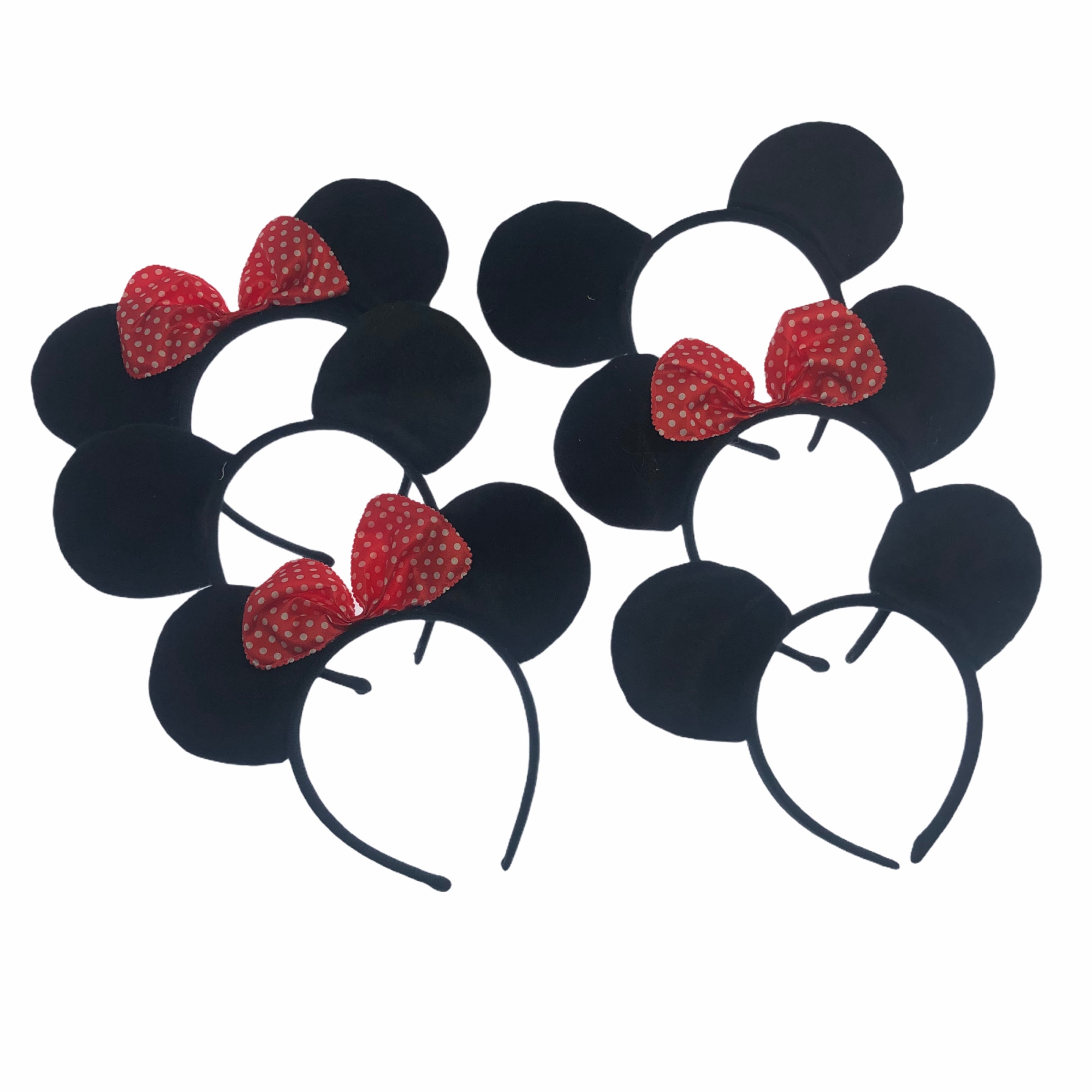 Set Atelier 6 coronite Minnie, Plastic, Negru/Rosu