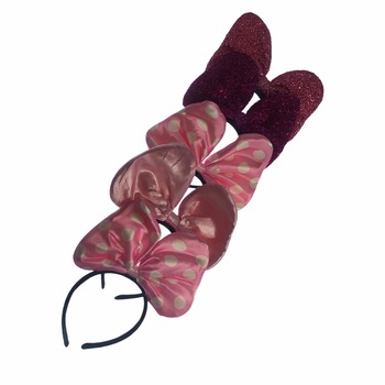 Set 5 coronite Minnie Mouse, Atelier, Plastic/Textil, Roz Set 5 coronite Minnie Mouse, Atelier, Plastic/Textil, Roz