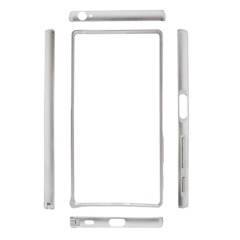 Bumper Samsung Galaxy J1 J100, metalic, argintiu Bumper Samsung Galaxy J1 J100, metalic, argintiu