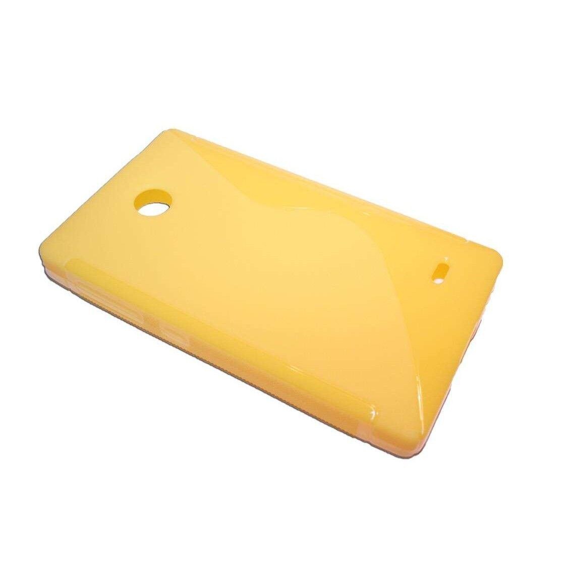 Husa Nokia X, S Line, silicon transparent, galben