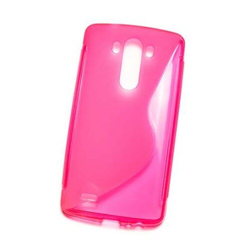 Husa LG F70, S Line, Silicon transparent, rosu