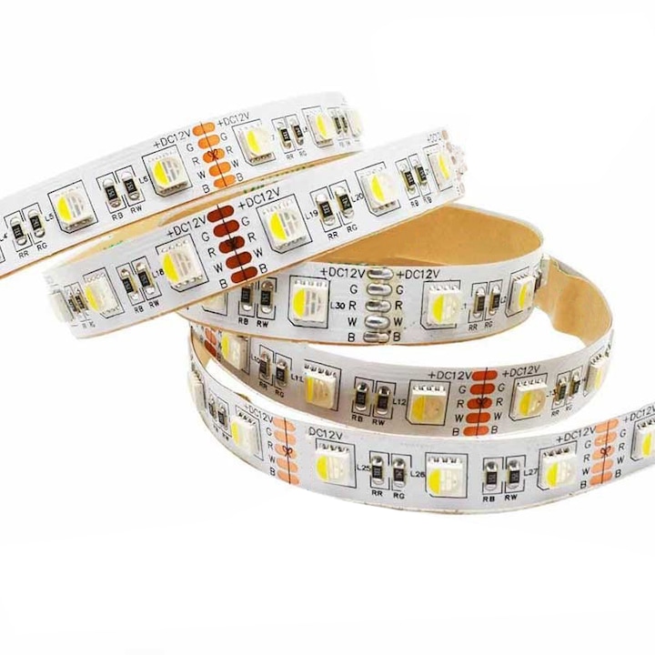 Banda cu LED 5050 elSales ELS-RGBW, 12 V, lungime 5 metri