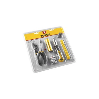 Set capete de surubelnita si tubulare 22 piese TOPEX 39D527 Set capete de surubelnita si tubulare 22 piese TOPEX 39D527