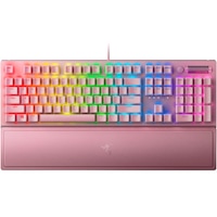 Tastatura gaming mecanica Razer BlackWidow V3, iluminare Chroma RGB, switch Razer Green, US Layout, Roz Quartz