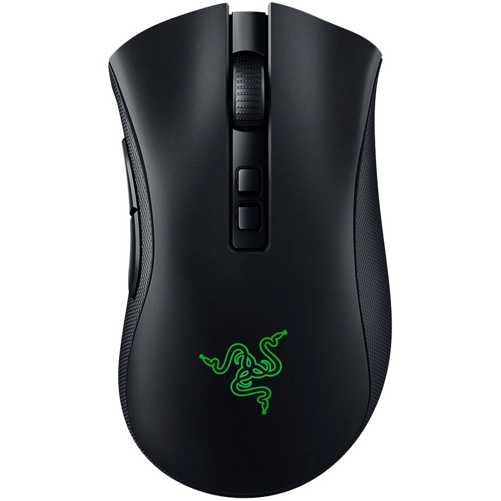 Mouse gaming wireless Razer DeathAdder V2 Pro, switchuri optice, 2.4GHz HyperSpeed & Bluetooth, iluminare Chroma RGB, Negru