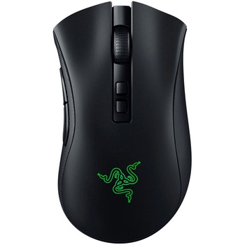Mouse gaming wireless Razer DeathAdder V2 Pro, switchuri optice, 2.4GHz HyperSpeed & Bluetooth, iluminare Chroma RGB, Negru Mouse gaming wireless Razer DeathAdder V2 Pro, switchuri optice, 2.4GHz HyperSpeed & Bluetooth, iluminare Chroma RGB, Negru