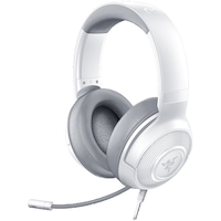 Casti gaming Razer Kraken X, surround 7.1 virtual, volum pe casca, multiplatforma, Alb Mercury