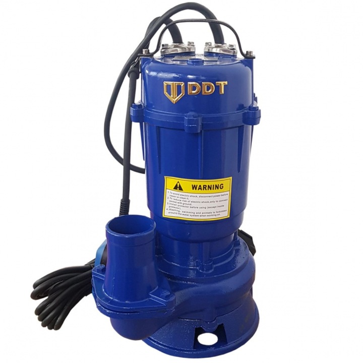 Pompa apa murdara submersibila cu tocator si plutitor, Euroaqua DDT, 2200 W, 8 m³/h
