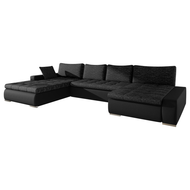 Coltar rabatabil Caro, MIRJAN24, universal, antracit / negru, 394x213x80 cm