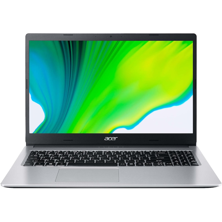 Acer Aspire 3 A315-23G 15.6 Full HD laptop, AMD Ryzen 5 3500U, 8GB, 256GB SSD, AMD Radeon Graphics, Free DOS, Nemzetközi angol billentyűzet, Ezüst