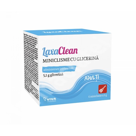 Miniclisme Cu Glicerina Pentru Adulti Laxaclean 6 Bucati Viva Pharma Emag Ro