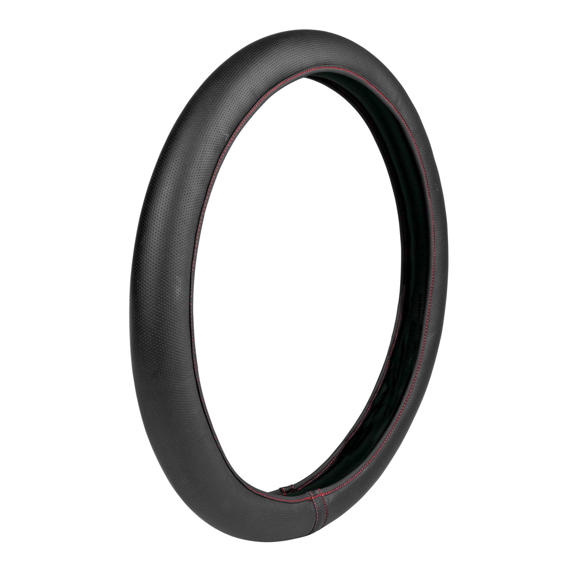 Husa volan elasticizata Skin Cover - M - Ø 38/40cm - Negru/Rosu