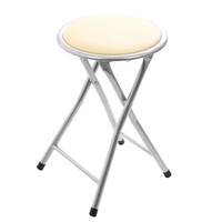 taburet pliabil rotund crem structura metalica tapiterie pvc 31 x 46 cm imagen 35_0_
0