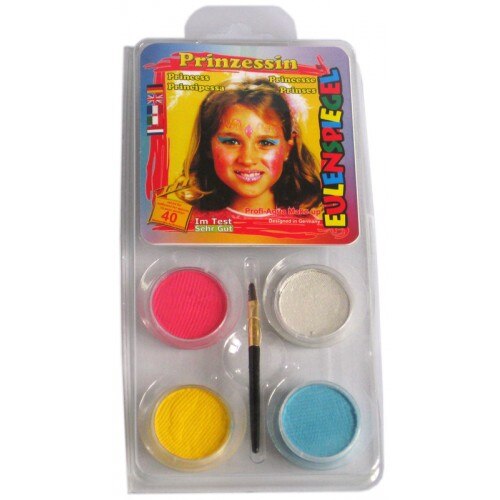 Set 4 culori pentru pictura pe fata , Eulenspiegel ,Princess