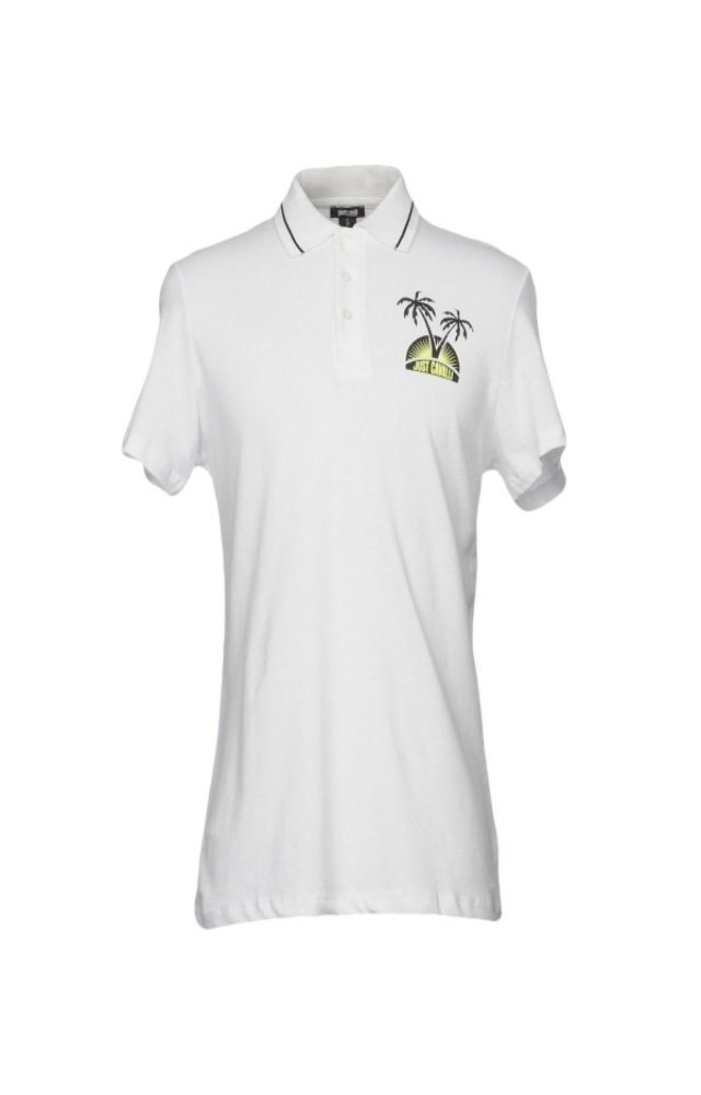 Tricou polo Just Cavalli pentru barbati ,culoare alba ,marime XL